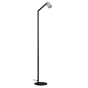 Tabore 1L vloerlamp GU10 (excl) zwart + geborsteld staal