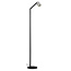 Lampadaire Tabore 1L GU10 (excl) noir + acier brossé