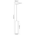 Tabore pendellamp cilinder GU10 (excl) zwart + geborsteld staal