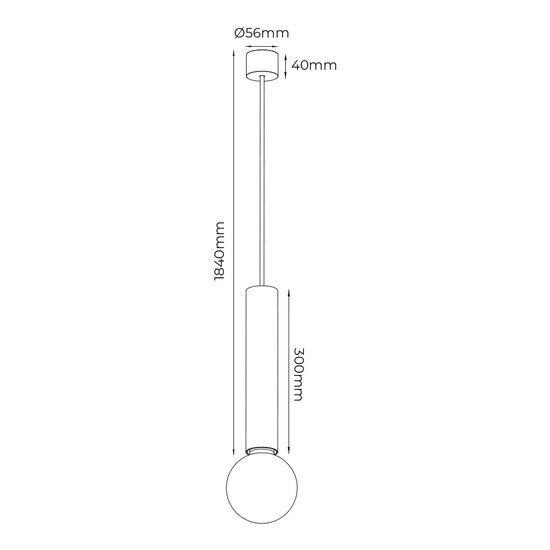 Tabora pendant lamp E27 (excl) black + brushed bronze