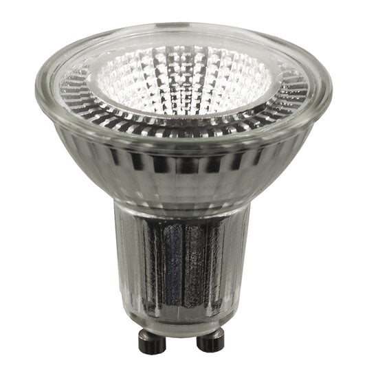 Fantasia Spot LED GU10, 4,3 watts, 380 lumens, 2700 kelvin blanc chaud, dimmable, angle de faisceau 38°, verre argenté