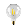 Fantasia Fantasia bombilla LED globo G125, casquillo E27, 6W, vidrio transparente, 2500K blanco extra cálido, regulable, CRI >80