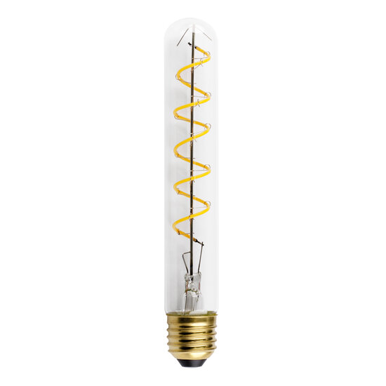 Fantasia Fantasia E27 LED filament lamp T30, spiral shape, 6 watt, clear glass, 2500K extra warm white light, dimmable, 30 mm diameter