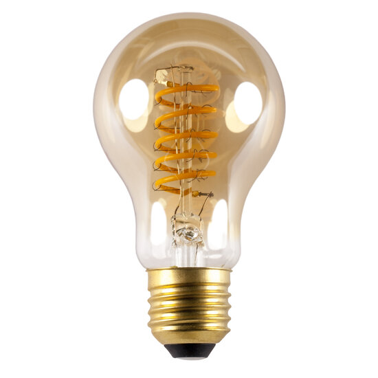 E27 LED Spiral A55 5W Amber 2200K Dimmable