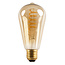 Fantasia Fantasia Spiral ST64 LED-Filamentlampe, Bernsteinglas, E27, 5W, 2200K, Ø64 x 145mm, dimmbar