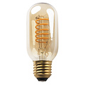 Fantasia Fantasia Rustic Spiral T45 lámpara LED E27, vidrio ámbar, 5W, 2200K, Ø45x110mm, regulable, IRC>80
