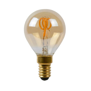 E14 LED Kogellamp Spiraal G45 3W Amber 2200K Dimbaar