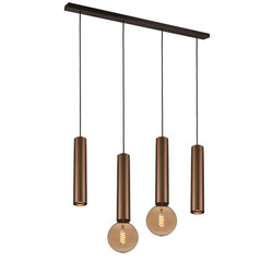 Taboron 4L hanging lamp 2xGU10 (excl) 2xE27 (excl) black + brushed bronze