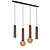 Taboron 4L hanglamp 2xGU10 (excl) 2xE27 (excl) zwart + geborsteld brons