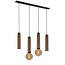 Taboron 4L hanging lamp 2xGU10 (excl) 2xE27 (excl) black + brushed bronze