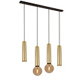 Taboro 4L Hängelampe 2xGU10 (exkl.) 2xE27 (exkl.) Schwarz + gebürstetes Gold