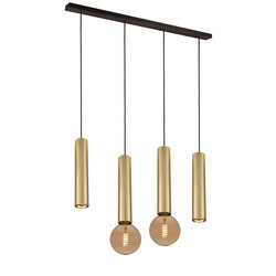 Taboro 4L hanging lamp 2xGU10 (excl) 2xE27 (excl) black + brushed gold