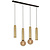 Lámpara colgante Taboro 4L 2xGU10 (excl) 2xE27 (excl) negro + oro cepillado