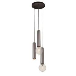 Fantasia Taboros pendant lamp 3-light black and brushed steel