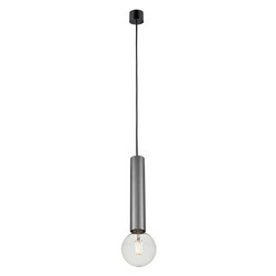 Tabore pendant lamp E27 (excl) black + brushed steel