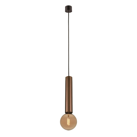 Fantasia Fantasia Tabora pendant lamp, aluminium, black/brushed bronze, E27 (excl.), Ø 56 mm, cord length 184 cm, IP20