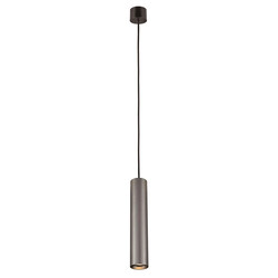 Taboo pendant lamp cylinder GU10 (excl.) black and brushed steel