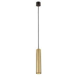 Tabor pendellamp GU10 (excl) zwart + geborsteld goud