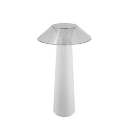 Lámpara de mesa LED blanca 1,6W 170Lm IP44, recargable, batería incluida, blanco