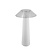Lampe de table LED blanche 1,6W 170Lm IP44, rechargeable, batterie incluse, blanche