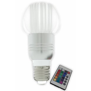 Gekleurde LED lamp RGB E27 3W
