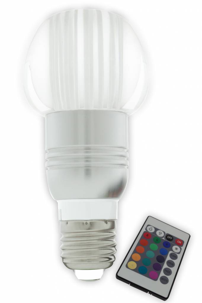 Gekleurde LED lamp RGB E27 3W | Planet LED
