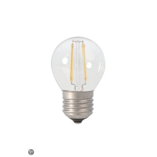 Fantasia LED kogellamp E14 G45 4W, helder glas met kooldraadeffect, 2700K warm wit licht, dimbaar