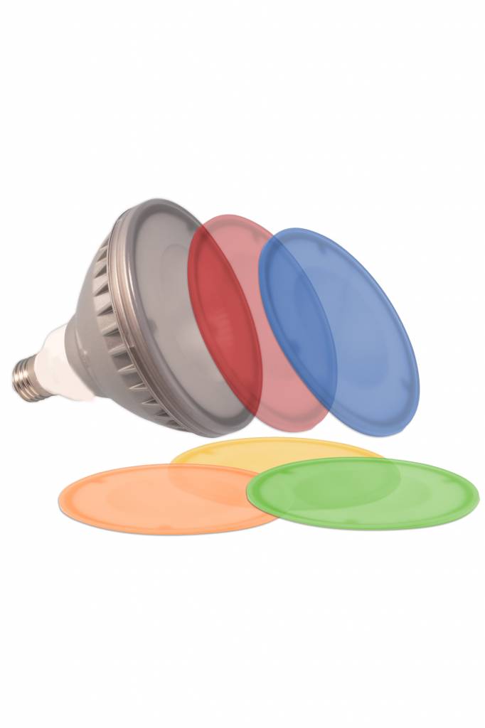 Malawi Distributie kussen Gekleurde LED lamp PAR 38 18W met verschillende kleurplaatjes | My Planet  LED