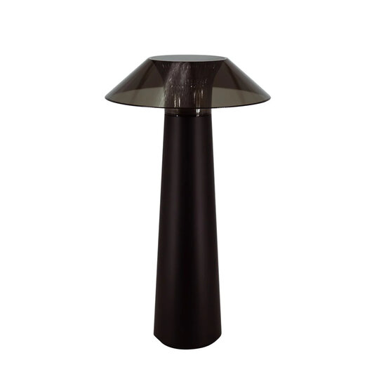 Fantasia Lampe de table LED Fantasia FAR, noire, batterie rechargeable, 1,6W, 170 lumens, IP44, 282 x 158 mm