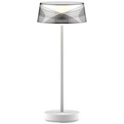 Fantasia Argia wiederaufladbare LED Tischlampe außen IP44 weiß