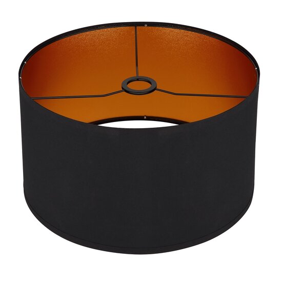 Maxima vloerlamp zwart, 1xE27 excl, incl kap beige