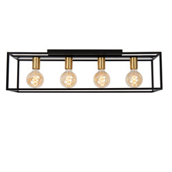 Rubens long black and gold ceiling lamp 4x E27