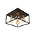 Rubens square black and gold ceiling lamp 4x E27