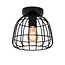 Felix black ceiling lamp metal cage 1x E27