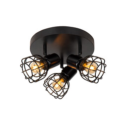 Felix triple metal ceiling spotlight black 3x E14