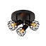 Felix triple metal ceiling spotlight black 3x E14