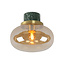 Lorenzo IP44 marble ceiling lamp with amber glass 1x E27 for bathroom