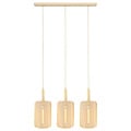 Suspension Carine longue beige 3x E27