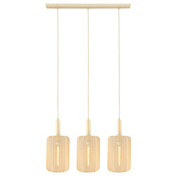 Carine lange beige hanglamp 3x E27