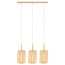 Carine long beige hanging lamp 3x E27