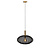 Carine lámpara colgante ovalada negra con latón 1x E27