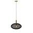 Carine oval black with brass hanging lamp 1x E27