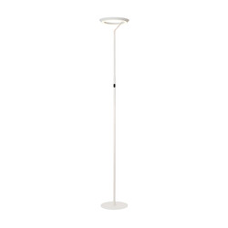 Carmelo white floor lamp with ring 21W