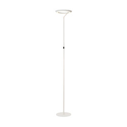 Lampadaire Carmelo blanc avec anneau 21W