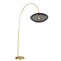 Carine arc lamp metal black with brass 1x E27