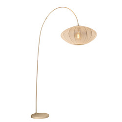 Lámpara de arco Carine beige metal 1x E27