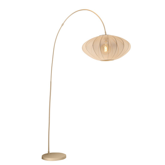 Lámpara de arco Carine beige metal 1x E27
