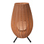 Lámpara de mesa inalámbrica recargable de mimbre impermeable color natural Nicolette con LED 3W