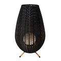 Lámpara de mesa inalámbrica recargable Nicole impermeable negra con LED 3W