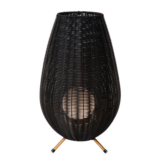 Lámpara de mesa inalámbrica recargable Nicole impermeable negra con LED 3W